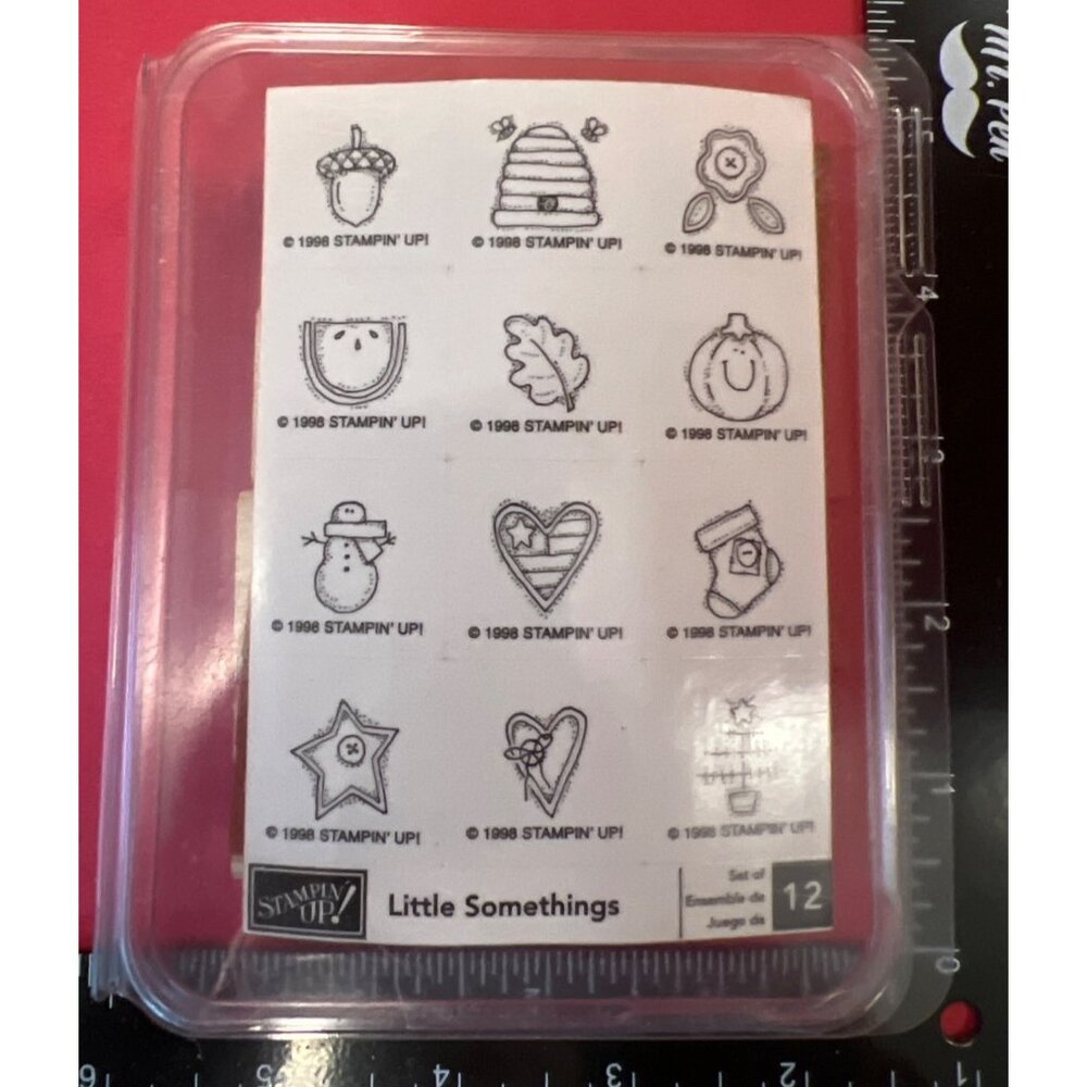 Stampin Up! Little Somethings 12-Piece Rubber Stamp Set UnMounted Holiday